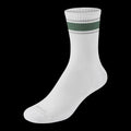 Anytime Crew Sock - Blizzard, Verdant Green (Light Grey Sole)
