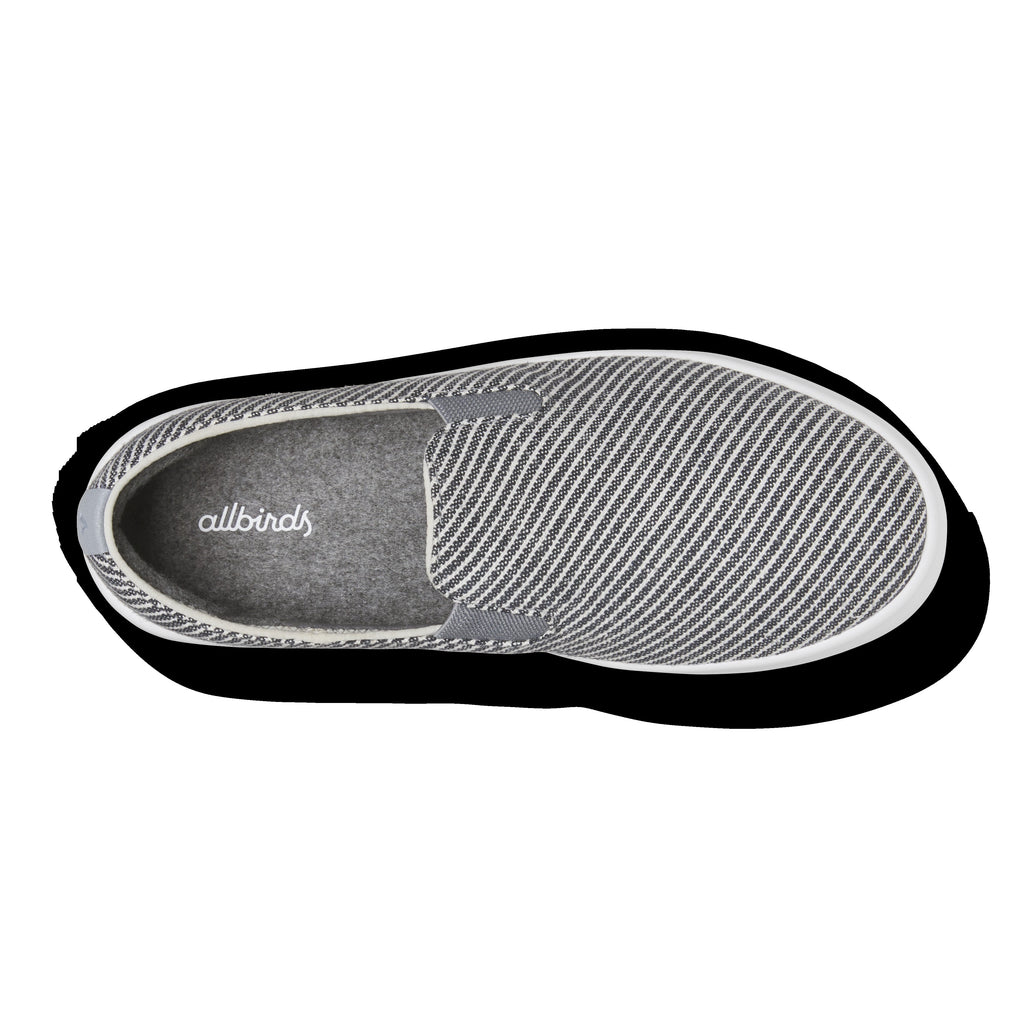 Women's Canvas Cruiser Slip On - Deep Navy Stripes (Blizzard Sole)