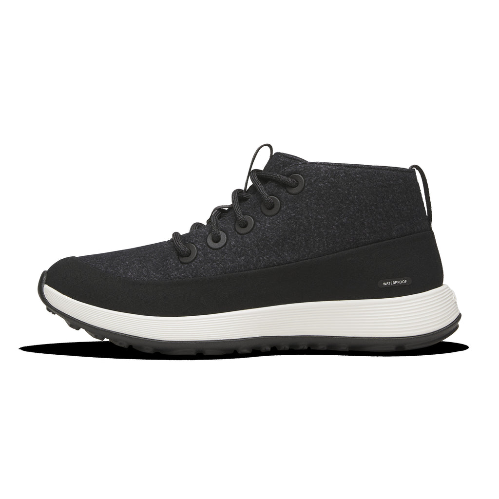 Women's Wool Runner NZ Mid Waterproof - Natural Black (Natural White Sole)