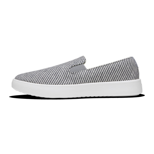 Women's Canvas Cruiser Slip On - Deep Navy Stripes (Blizzard Sole)